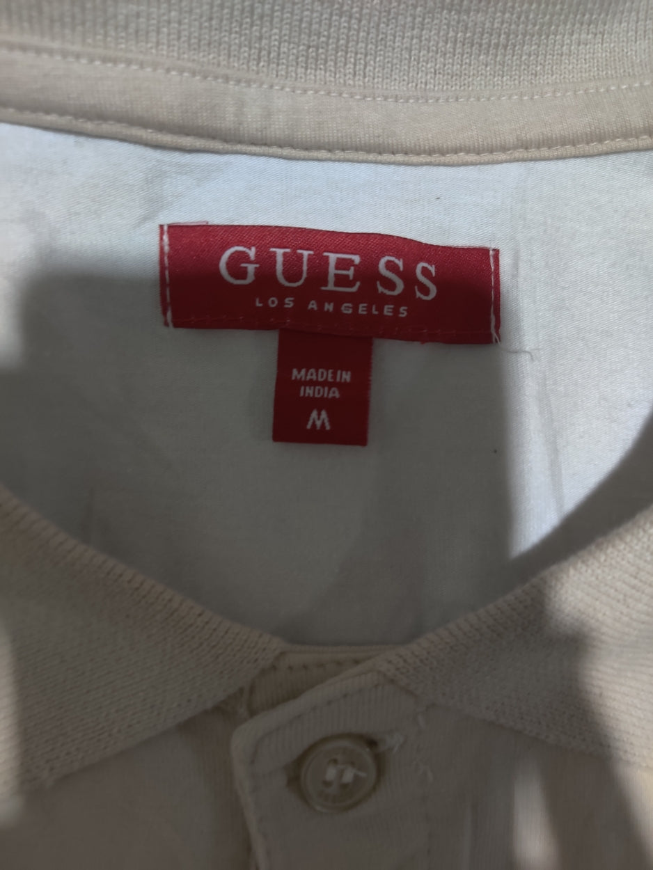 Guess Men Sport White Polo T Shirt