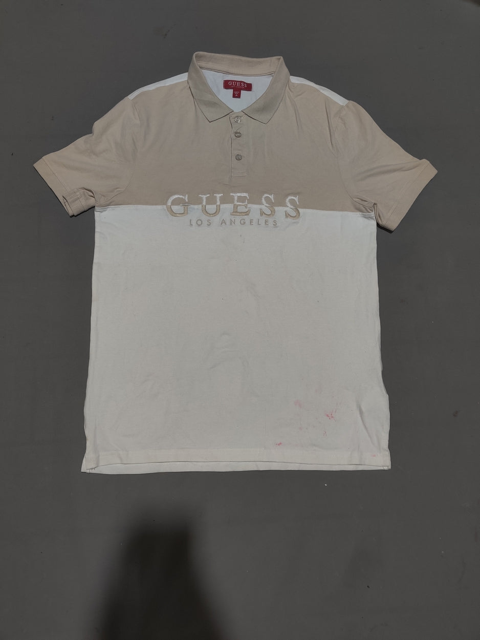 Guess Men Sport White Polo T Shirt
