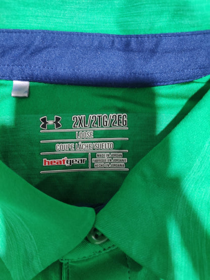 Under Armour Men Sport Green Polo T Shirt