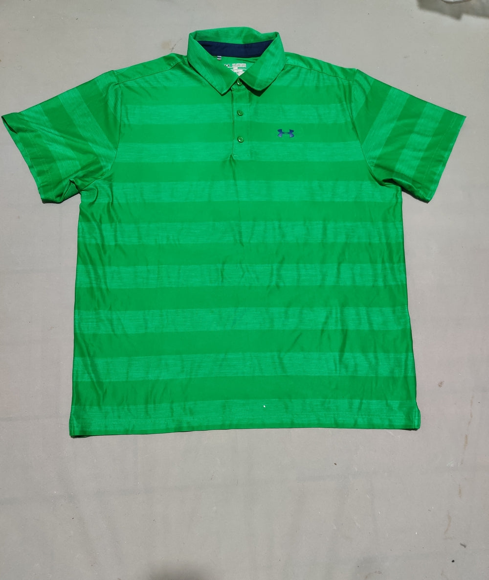 Under Armour Men Sport Green Polo T Shirt