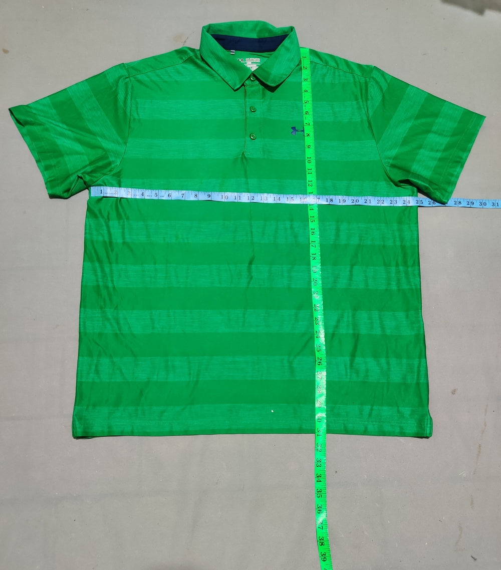 Under Armour Men Sport Green Polo T Shirt