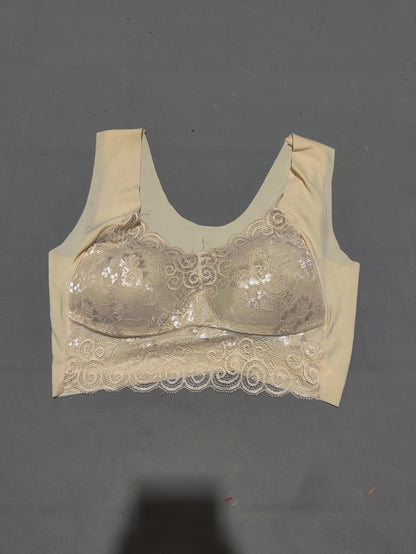 Preloved Women Cream Sport Bra