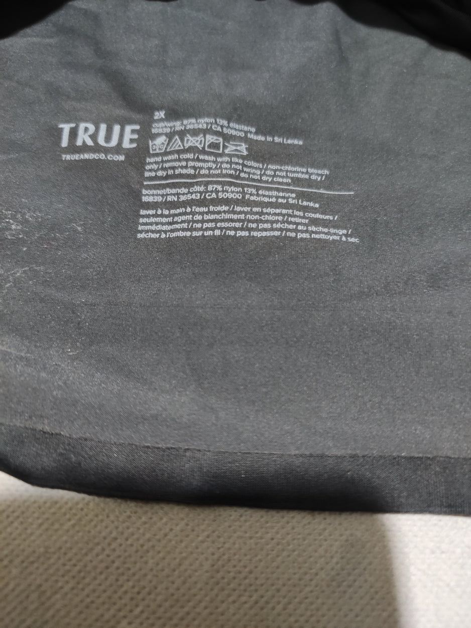 True & Co Women Black Sport Bra