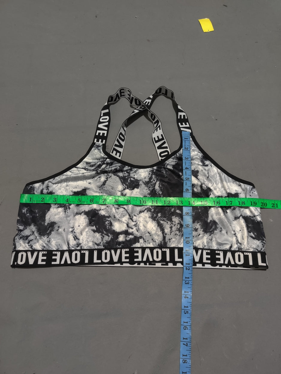 Love Women Gray Sport Bra