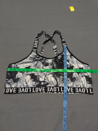 Love Women Gray Sport Bra