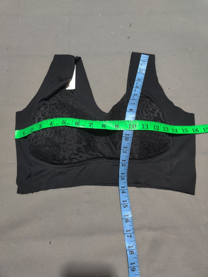 Woweny Women Black Sport Bra