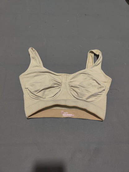 Sassybax Women Cream Sport Bra