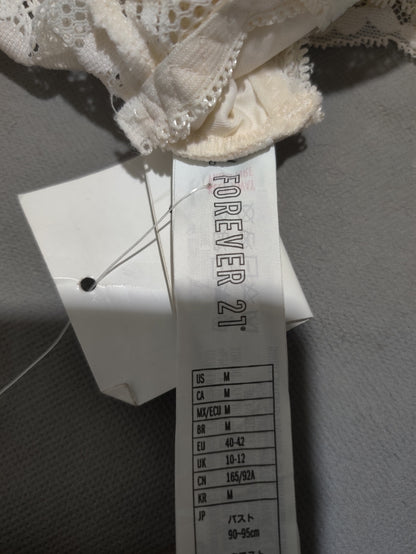 Forever 21 Women Cream Sport Bra
