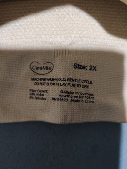 Caramia Women Cream Sport Bra