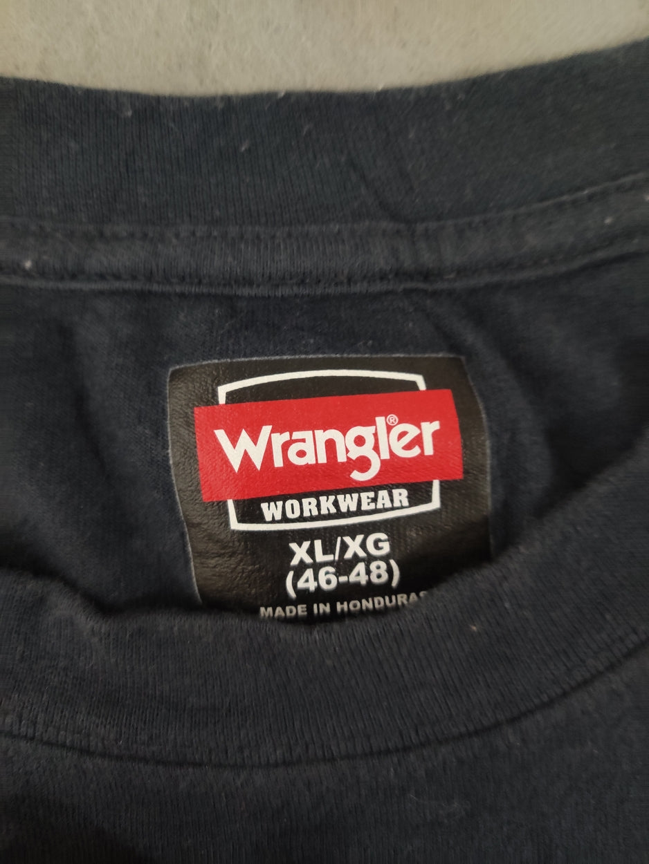 Wrangler Men Cotton Blue T Shirt – Preloved Labels (view 3)