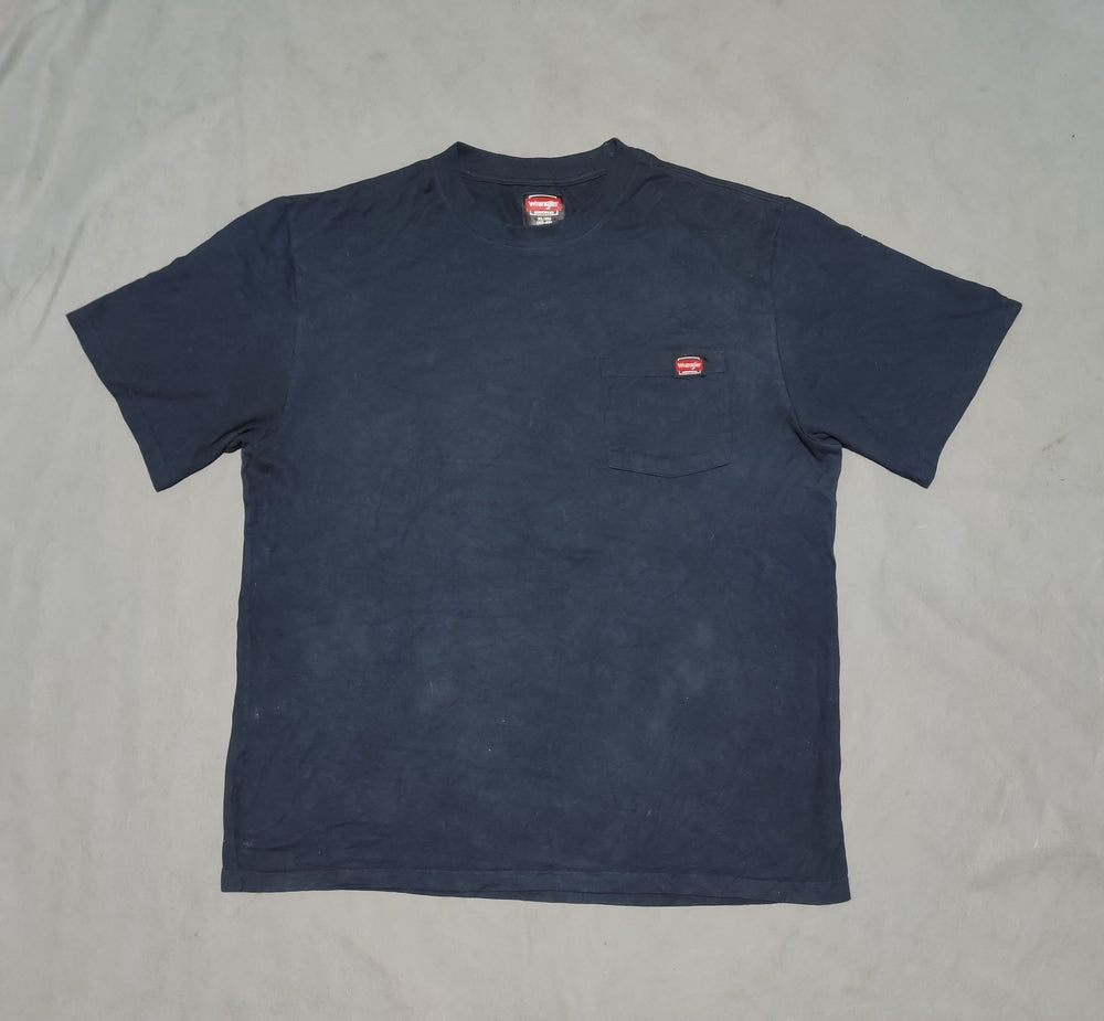 Wrangler Men Cotton Blue T Shirt – Preloved Labels (view 2)