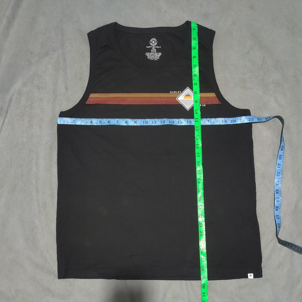 Hurley Men Cotton Black Vest T Shirt