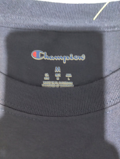 Champion Men Cotton Blue T Shirt