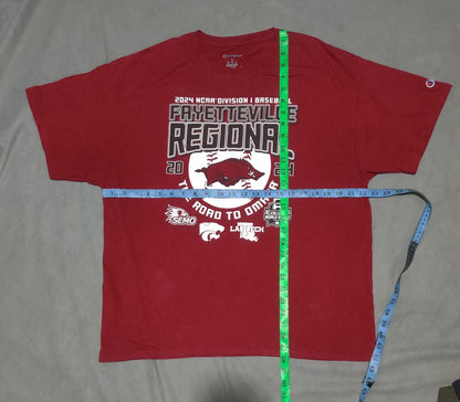 Champion Men Cotton Red T Shirt