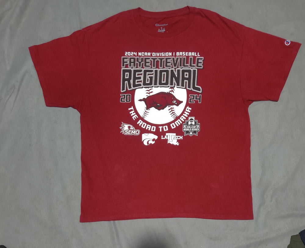 Champion Men Cotton Red T Shirt