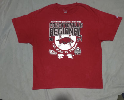 Champion Men Cotton Red T Shirt