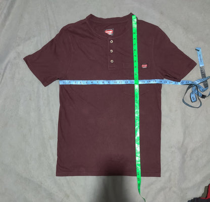 Wrangler Men Cotton Maroon T Shirt