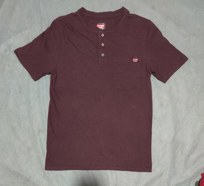 Wrangler Men Cotton Maroon T Shirt