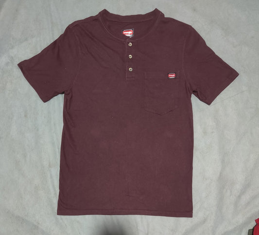 Wrangler Men Cotton Maroon T Shirt