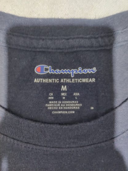Champion Men Cotton Blue T Shirt