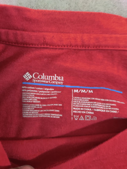 Columbia Men Cotton Red T Shirt