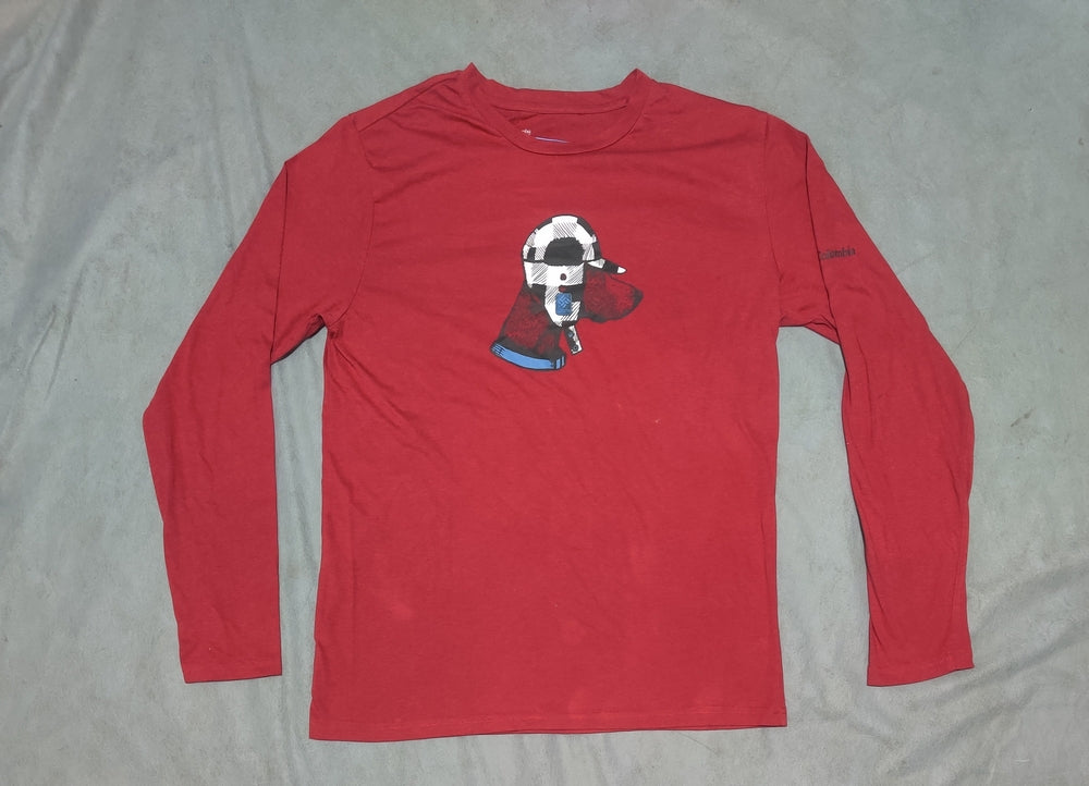 Columbia Men Cotton Red T Shirt