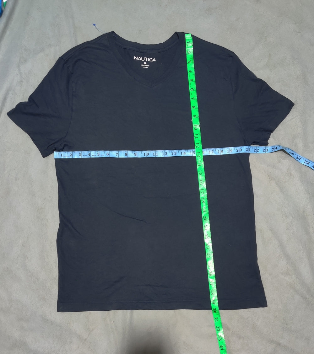 Nautica Men Cotton Blue T Shirt