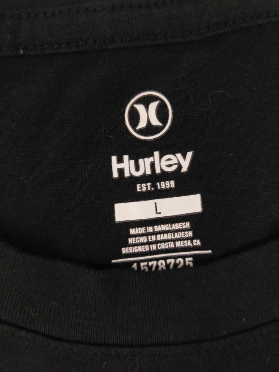 Hurley Men Cotton Black T Shirt
