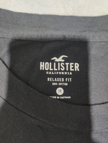 Hollister Men Cotton Black T Shirt