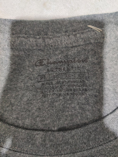 Champion Men Cotton Gray  T Shirt