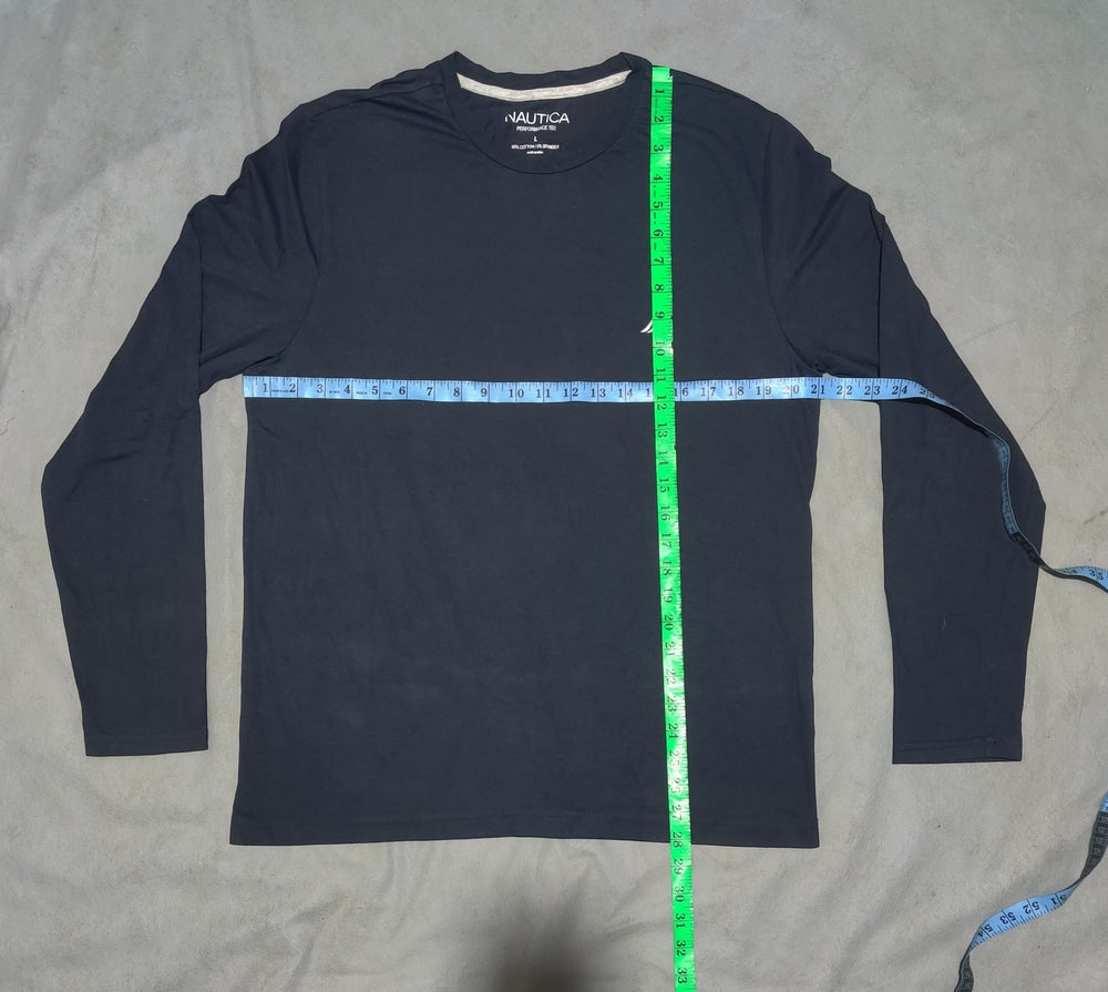 Nautica Men Cotton Blue T Shirt