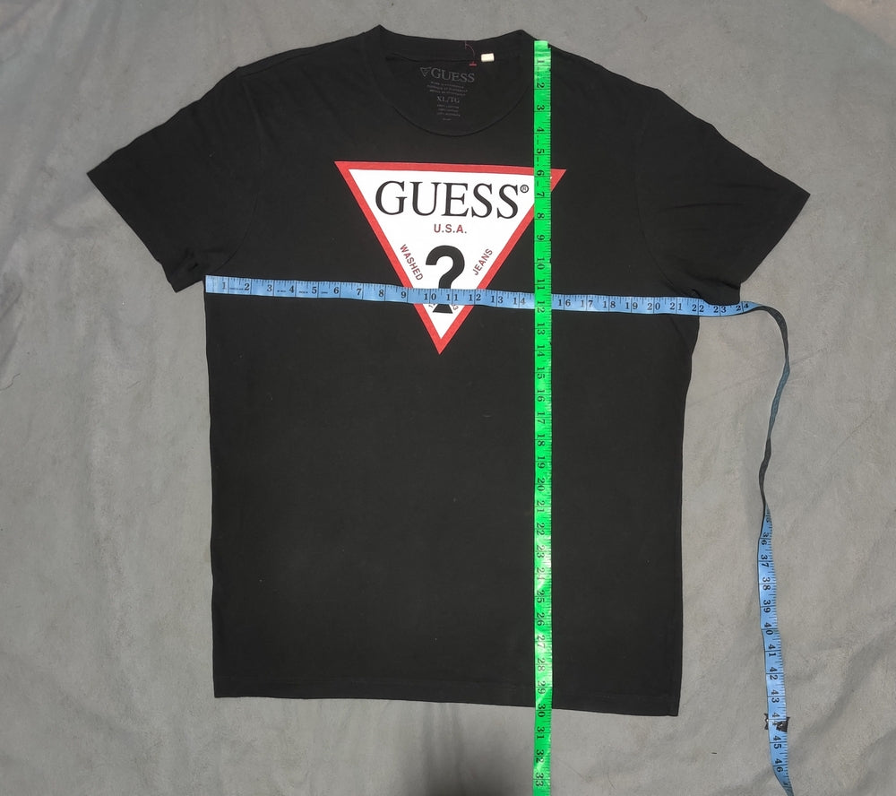 Guess Men Cotton Black T Shirt
