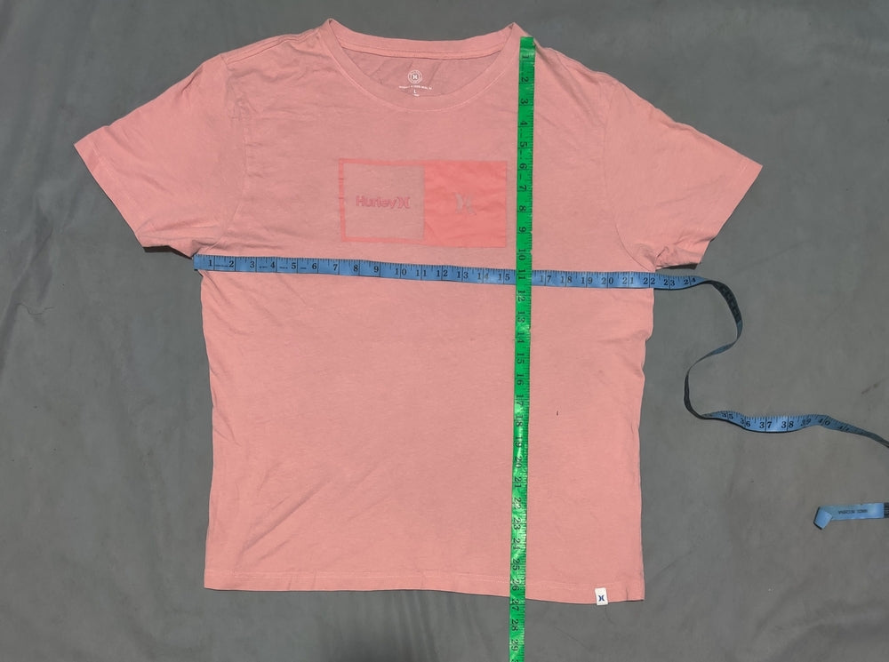 Hurley Men Cotton Pink T Shirt