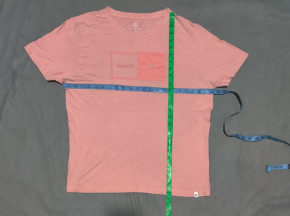 Hurley Men Cotton Pink T Shirt