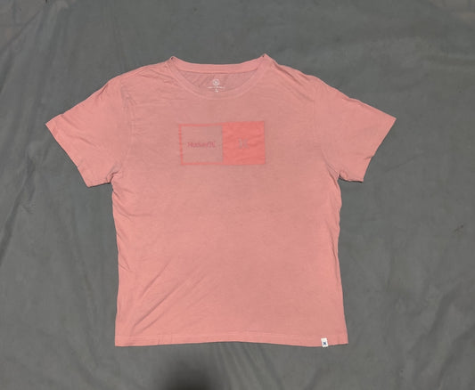 Hurley Men Cotton Pink T Shirt