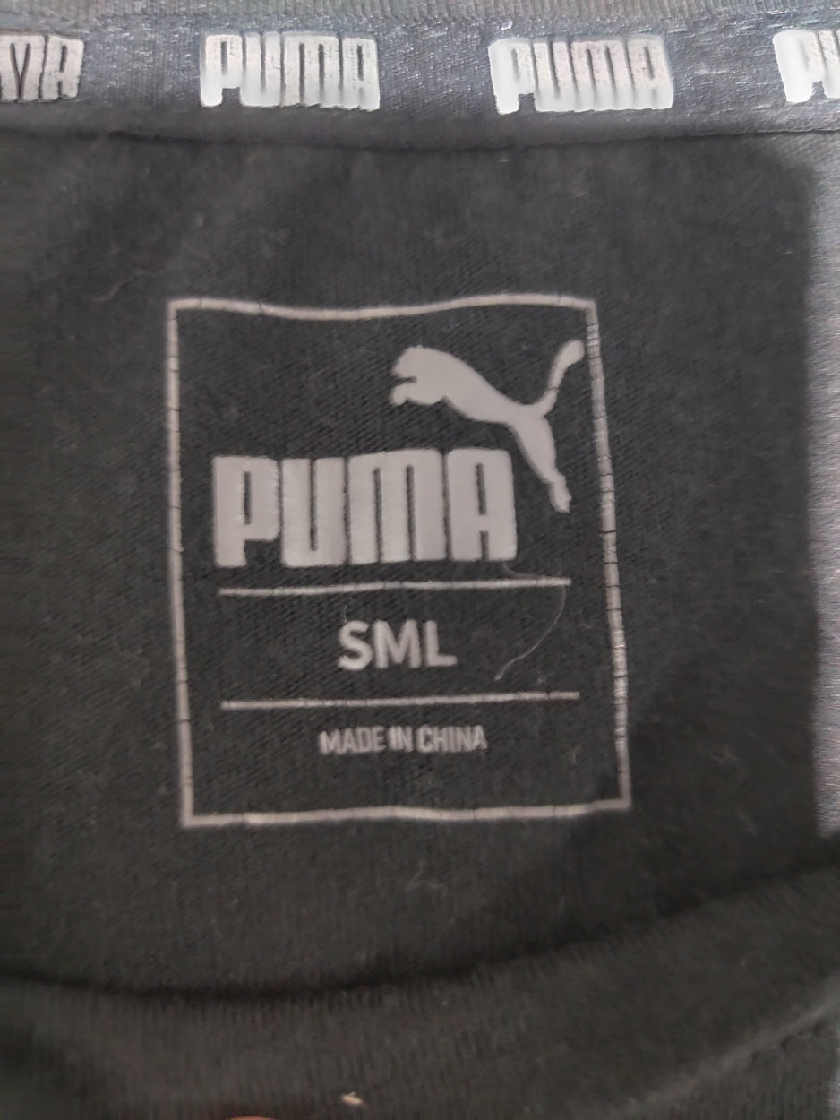 Puma Men Cotton Black T Shirt