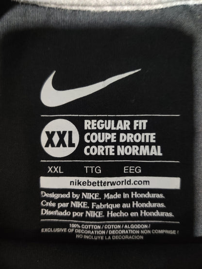 Nike Men Cotton Black T Shirt
