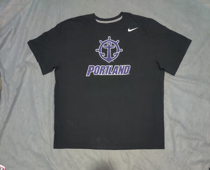 Nike Men Cotton Black T Shirt