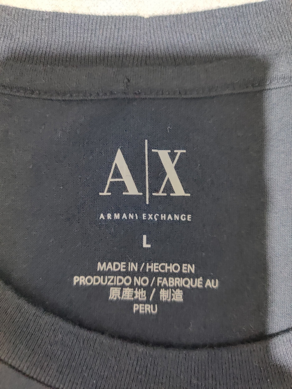 Armani Exchange Men Cotton Black T Shirt