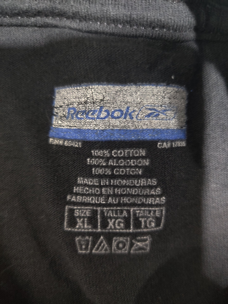 Reebok Men Cotton Black T Shirt