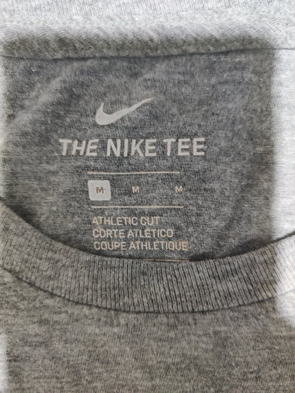 Nike Men Cotton Gray T Shirt