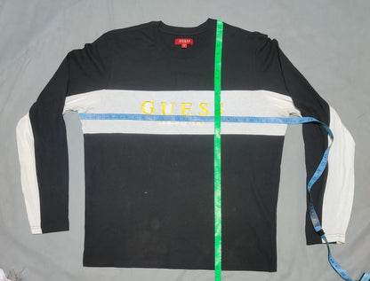 Guess Men Cotton Black T Shirt