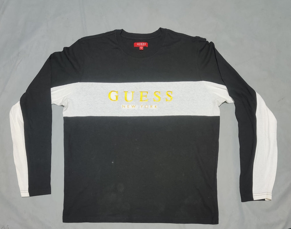 Guess Men Cotton Black T Shirt