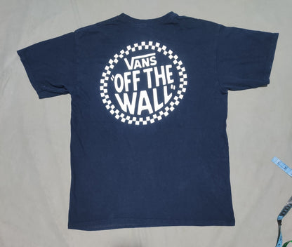 Vans Men Cotton Blue T Shirt