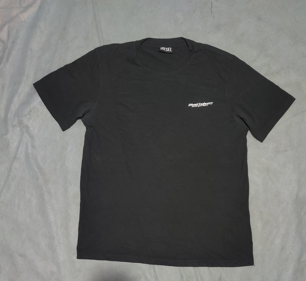 Diesel Men Cotton Black T Shirt