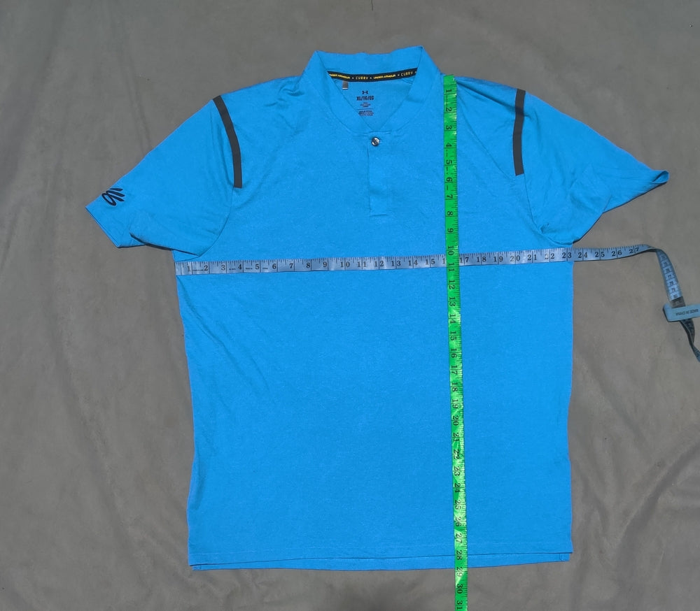 Under Armour Men Cotton Blue T Shirt