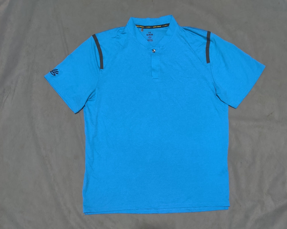 Under Armour Men Cotton Blue T Shirt