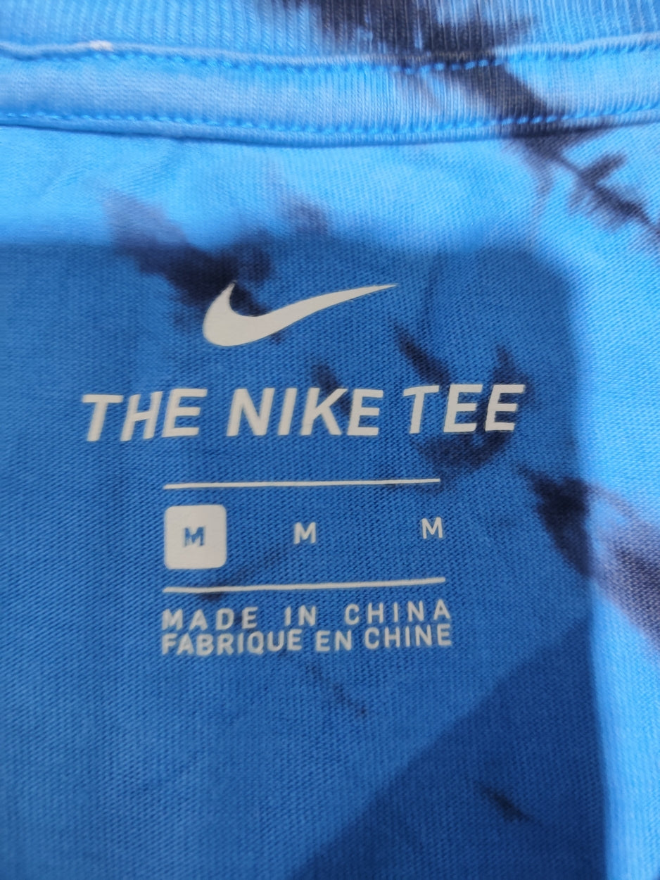Nike Men Cotton Blue T Shirt