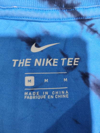 Nike Men Cotton Blue T Shirt