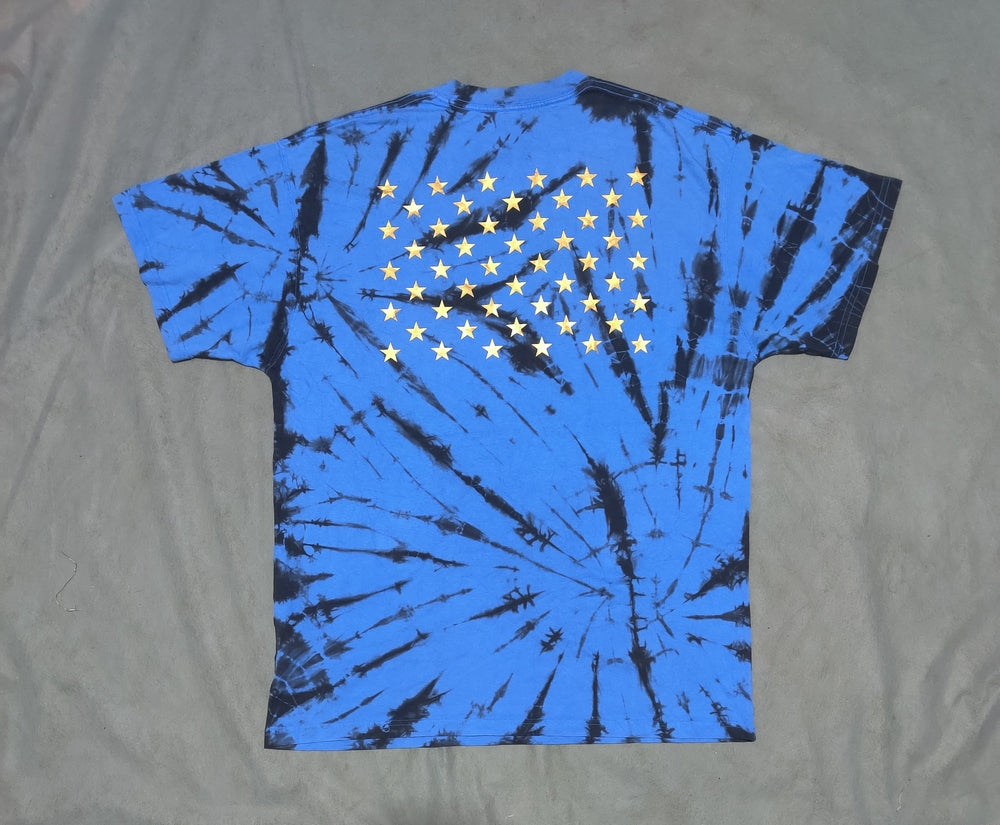 Nike Men Cotton Blue T Shirt